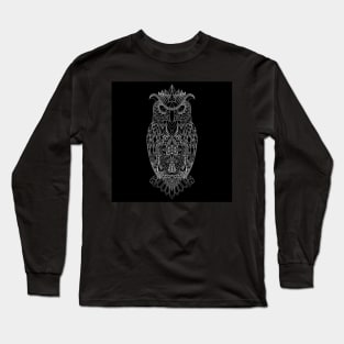 dark shadow owl in ecopop Long Sleeve T-Shirt